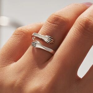 HUG Ring Silver Adjustable